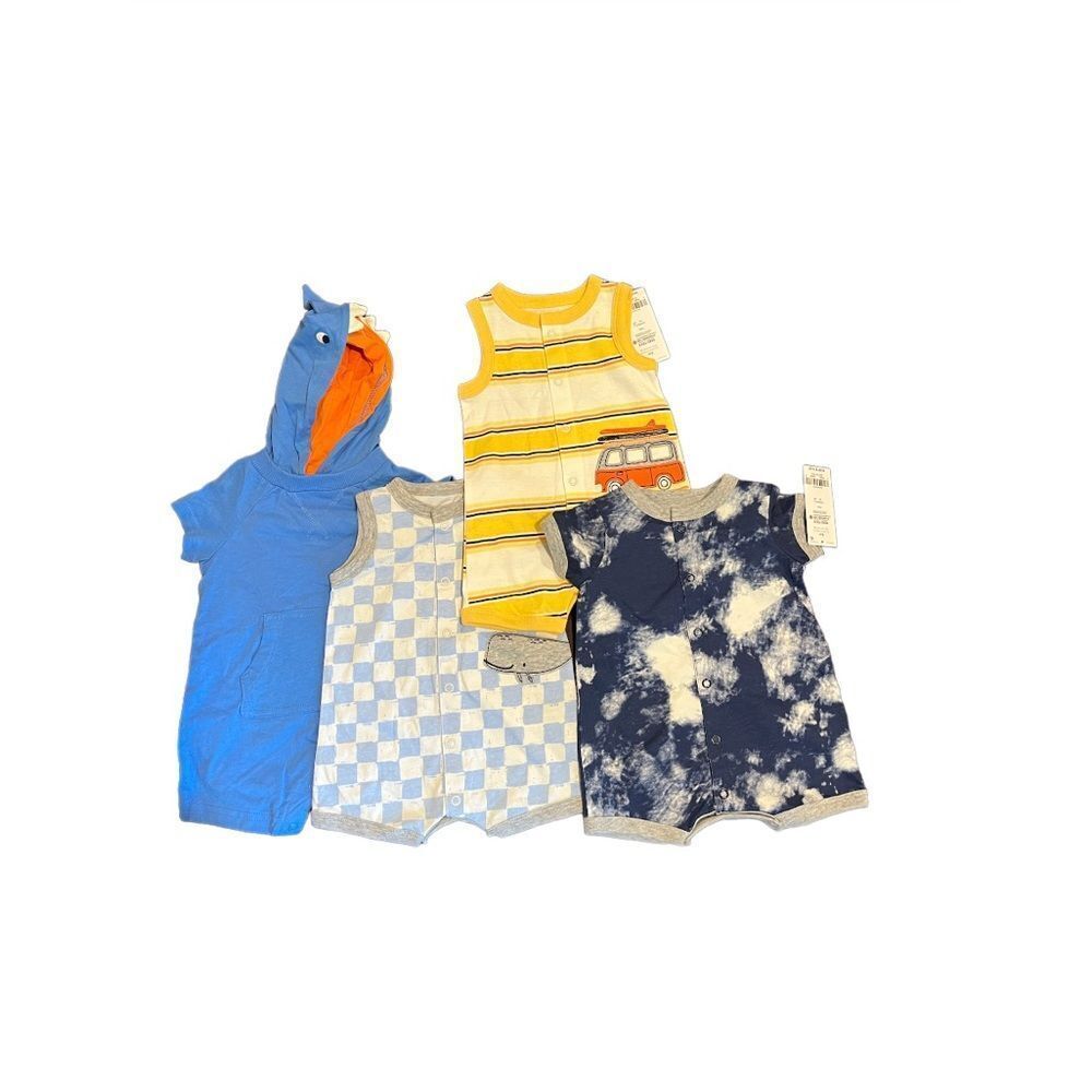 Carters one piece outfits Boys 3 months Bundle of 4 NEW